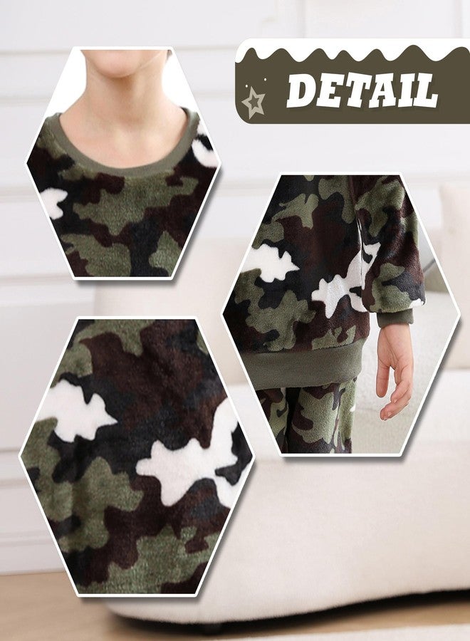 V.&GRIN Boys Fleece Pajamas, Soft Cozy Pullover Sweatshirt Pants Set for Kids 7-16 Years(Camo 15-16) - Image 5